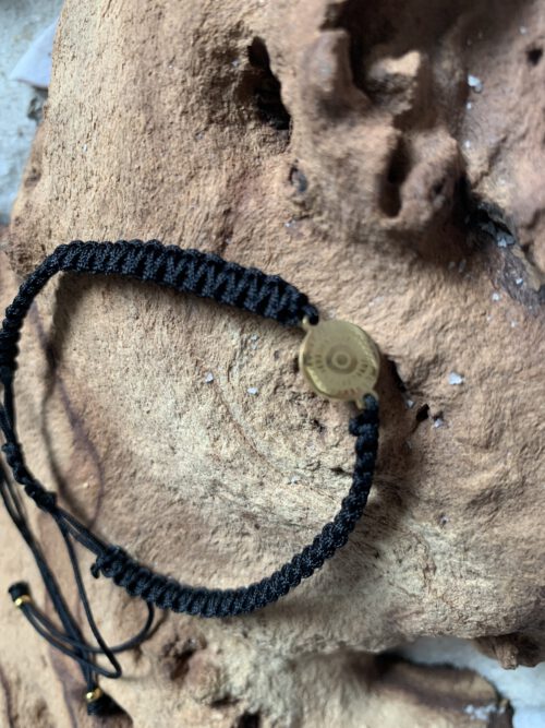 Makramee`-Armband mit Edelstahl-Zwischenteil "Sonne" – Bild 2